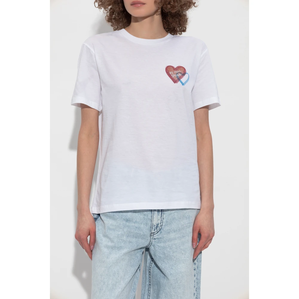 PS By Paul Smith T-shirt met logo White Dames