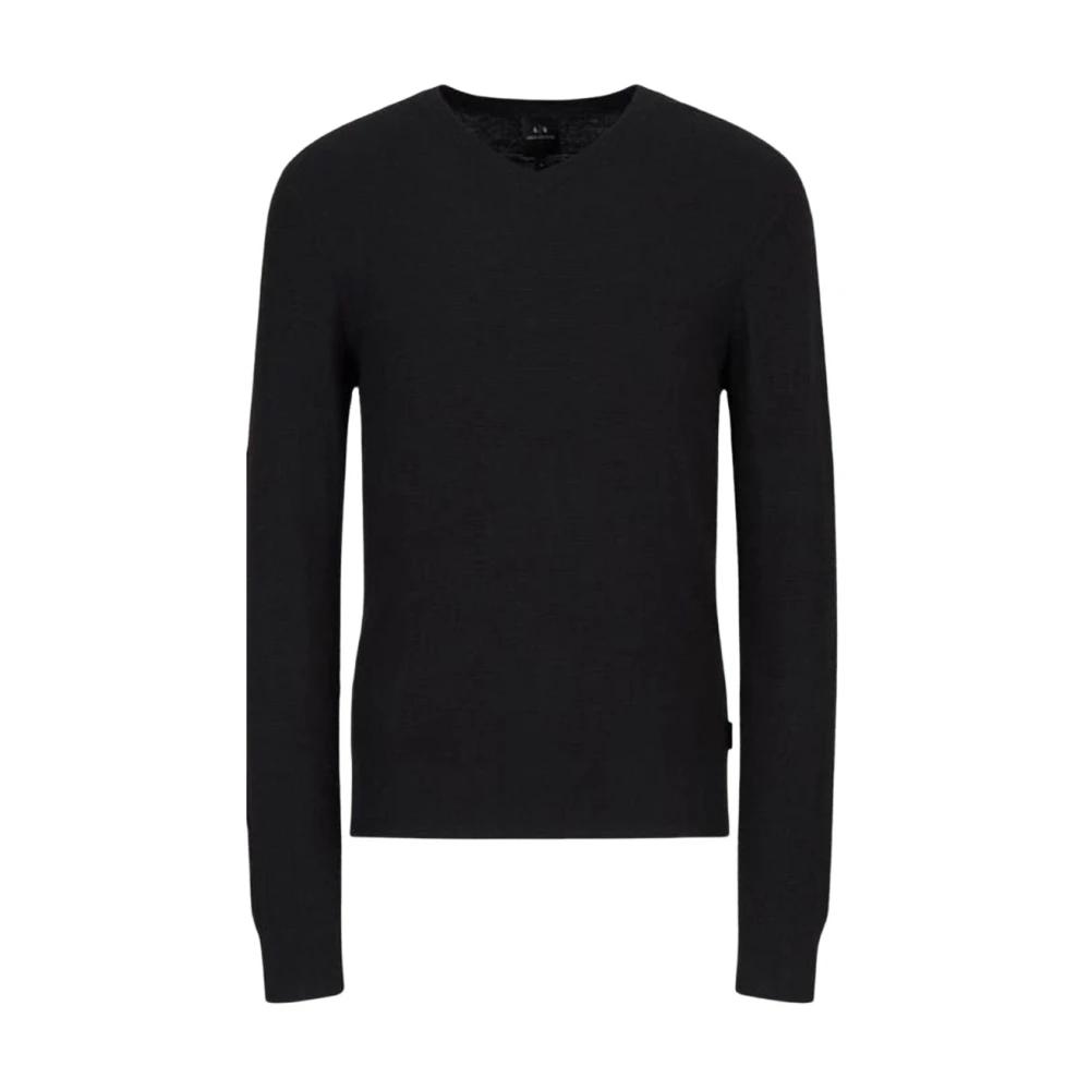 Armani Exchange Men's Blue V-Neck Knitwear, S, 6Lzm2c1510 V-Neck Knit