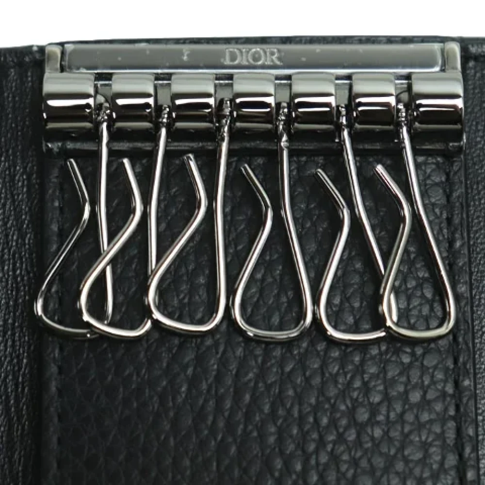 Dior Vintage Pre-owned Leather key-holders Black Heren