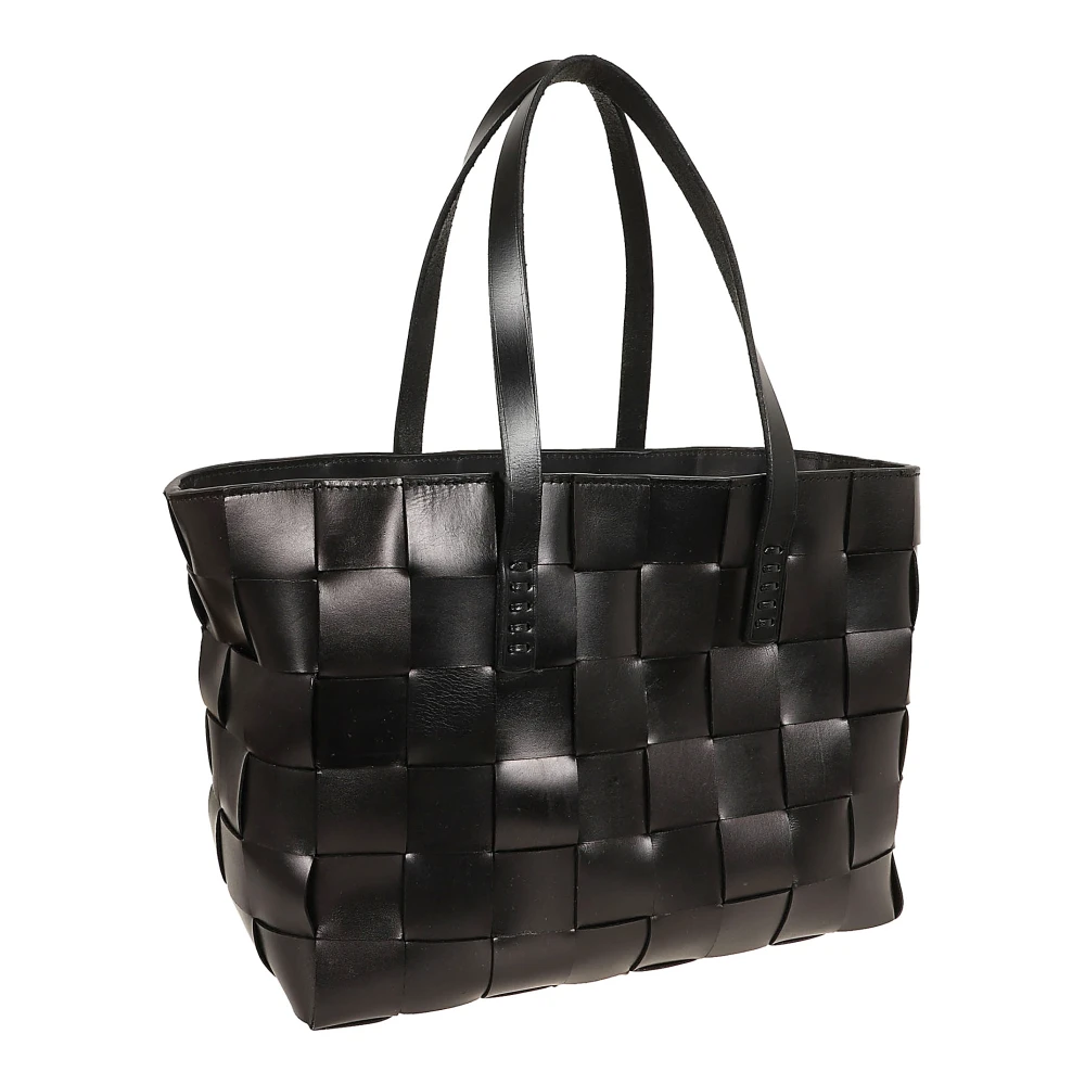 Dragon Diffusion Zwarte Shopper Tas Premium Leer Black Dames