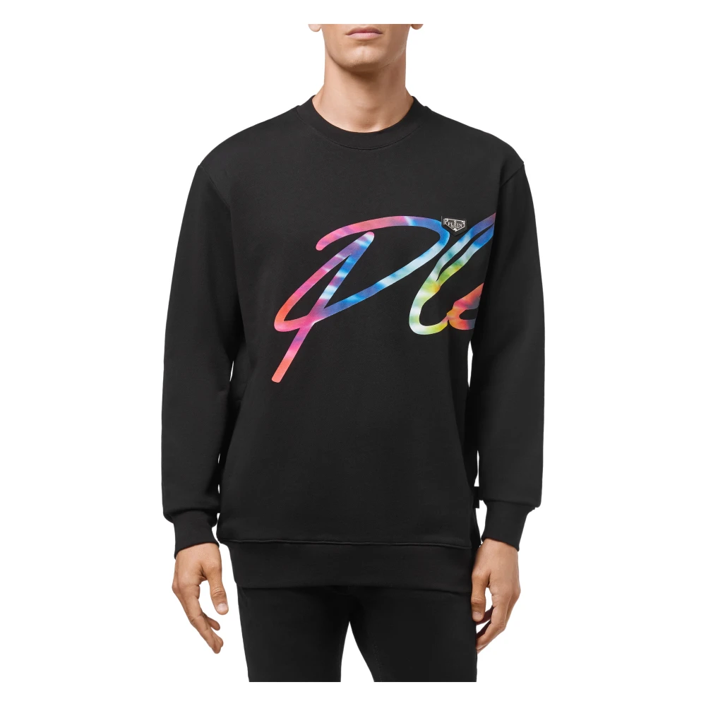 Philipp Plein Men's Black Sweatshirt Ls Signature - Sweatshirts - L - Sweatshirts & Hoodies