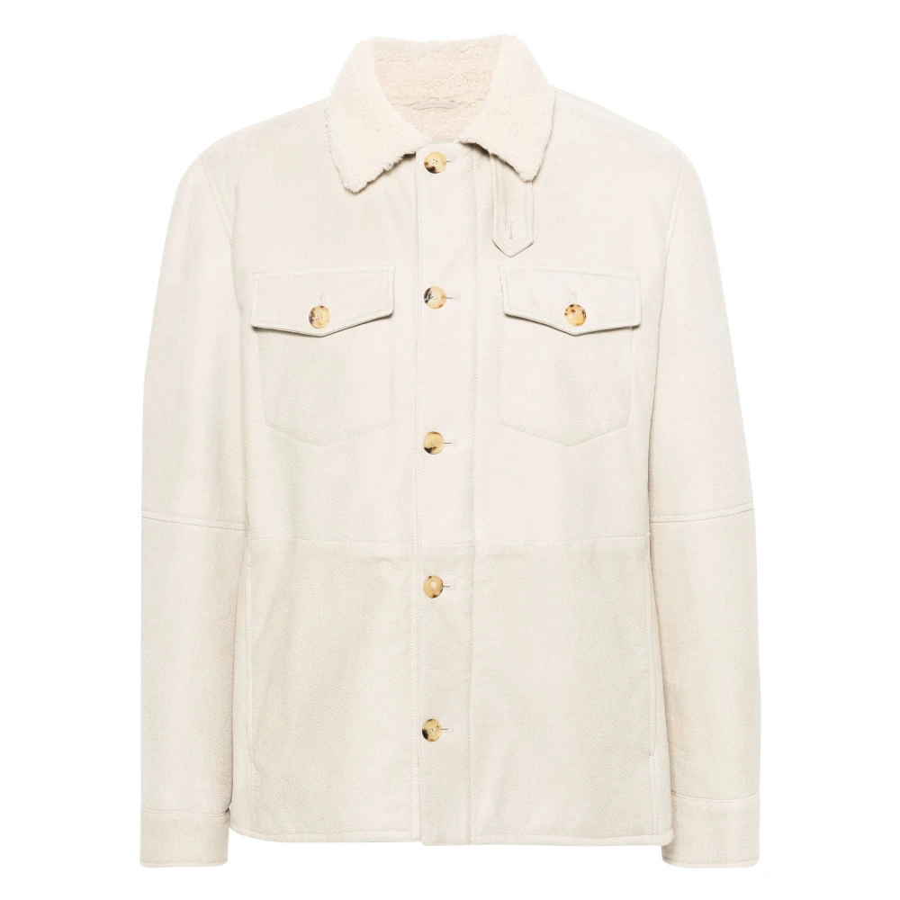 Jackets > Leather Jackets - - Brunello Cucinelli - Modalova