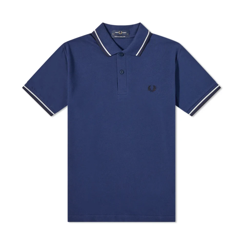 Fred Perry Original Twin Tipped Polo French Navy Snow White Navy Blue Heren