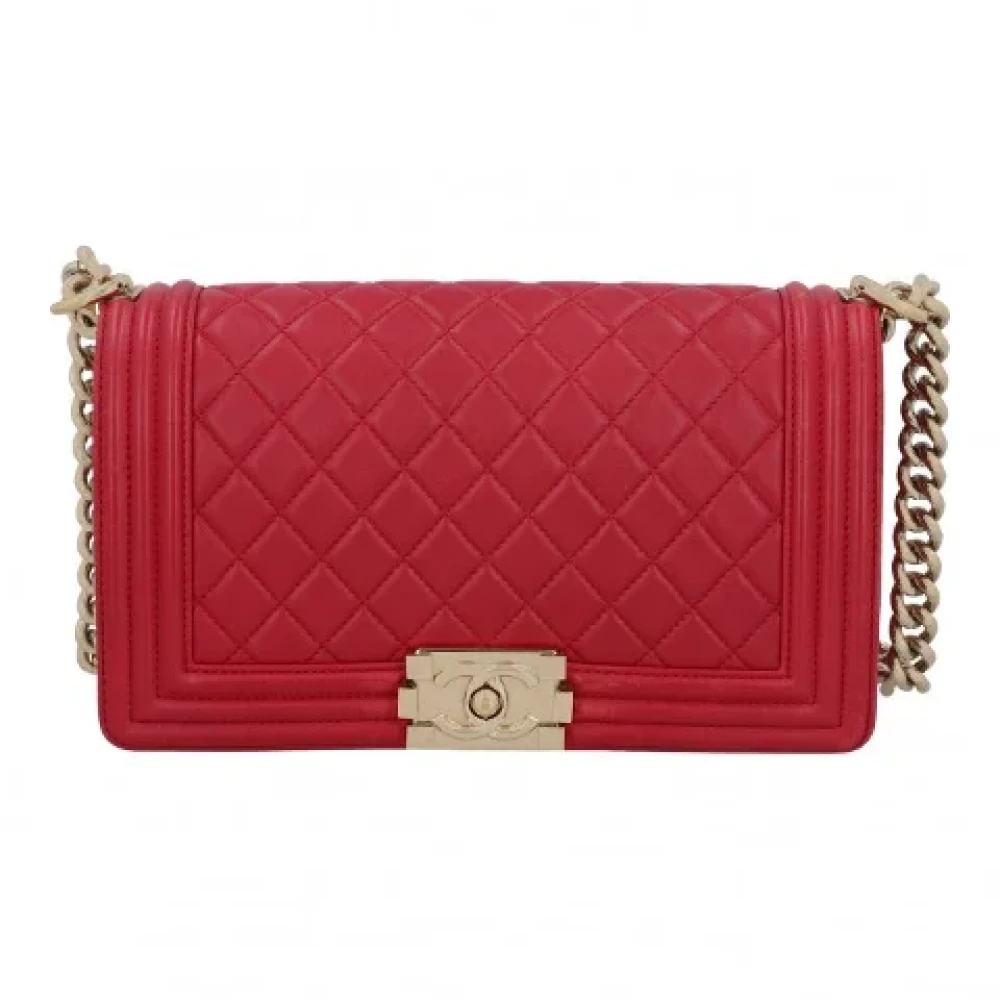 Chanel Vintage Pre-owned Leather chanel-bags Red Dames