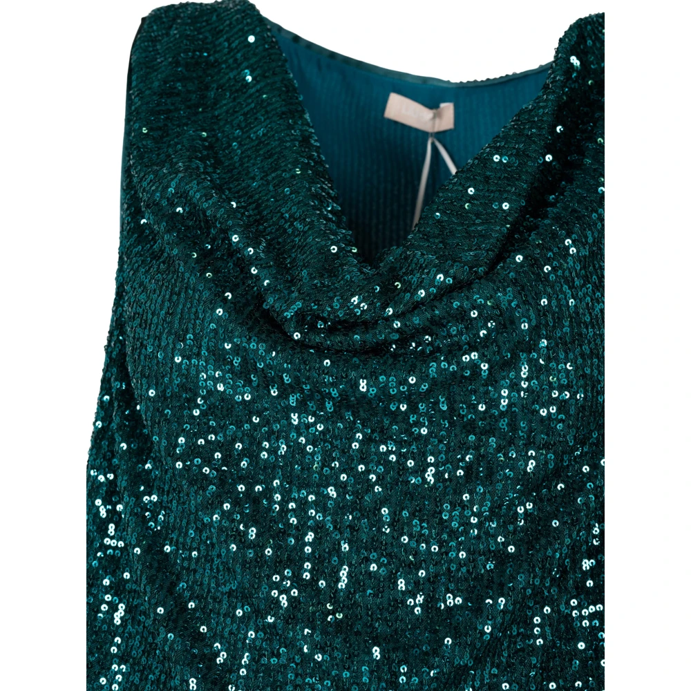 Liu Jo Elegante Paillet Top Green Dames
