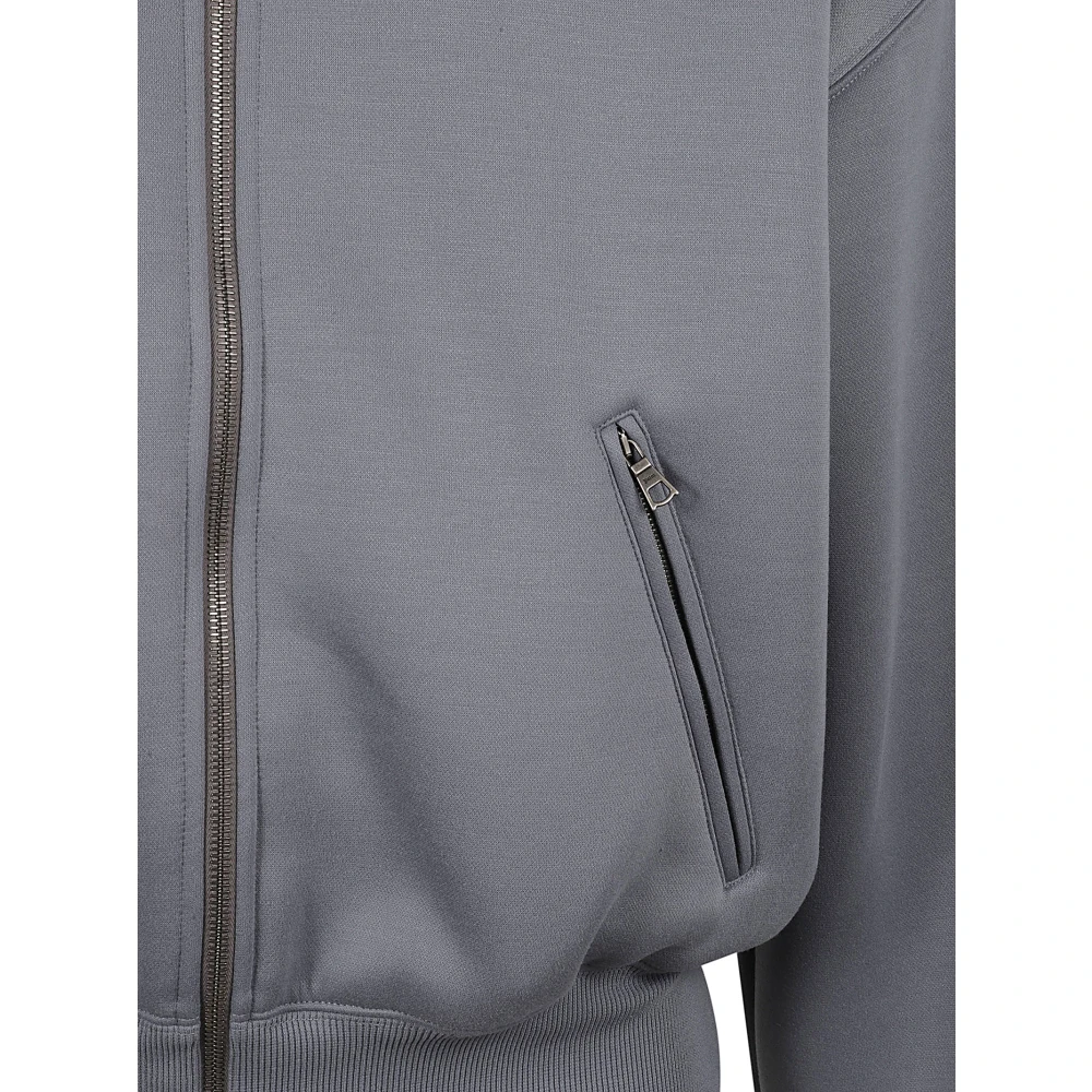 Palm Angels Grijze Neopreen Bomberjack Gray Heren