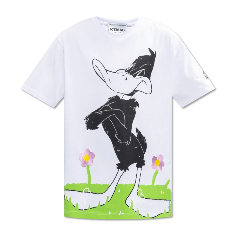 Iceberg Looney Tunes Print T-Shirt White Heren