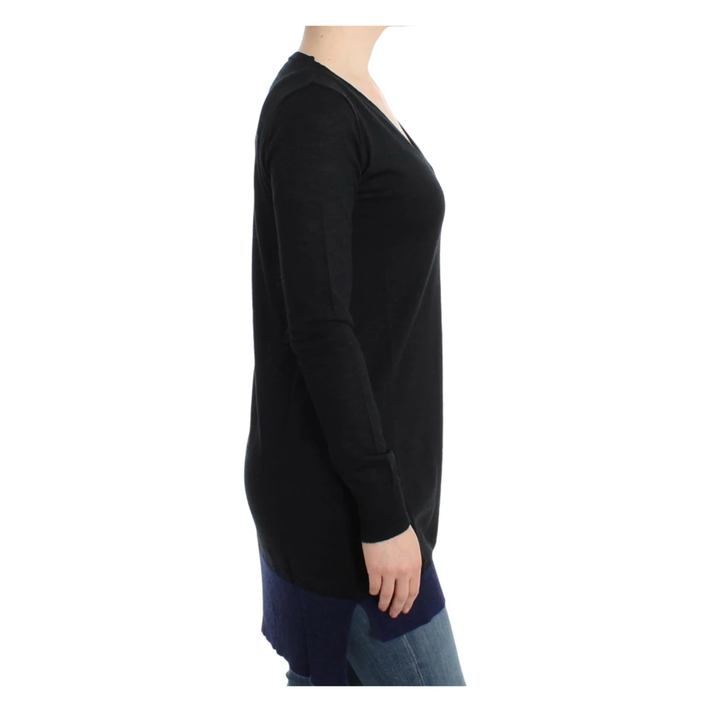 Costume National Elegante V-hals Trui Zwart Black Dames