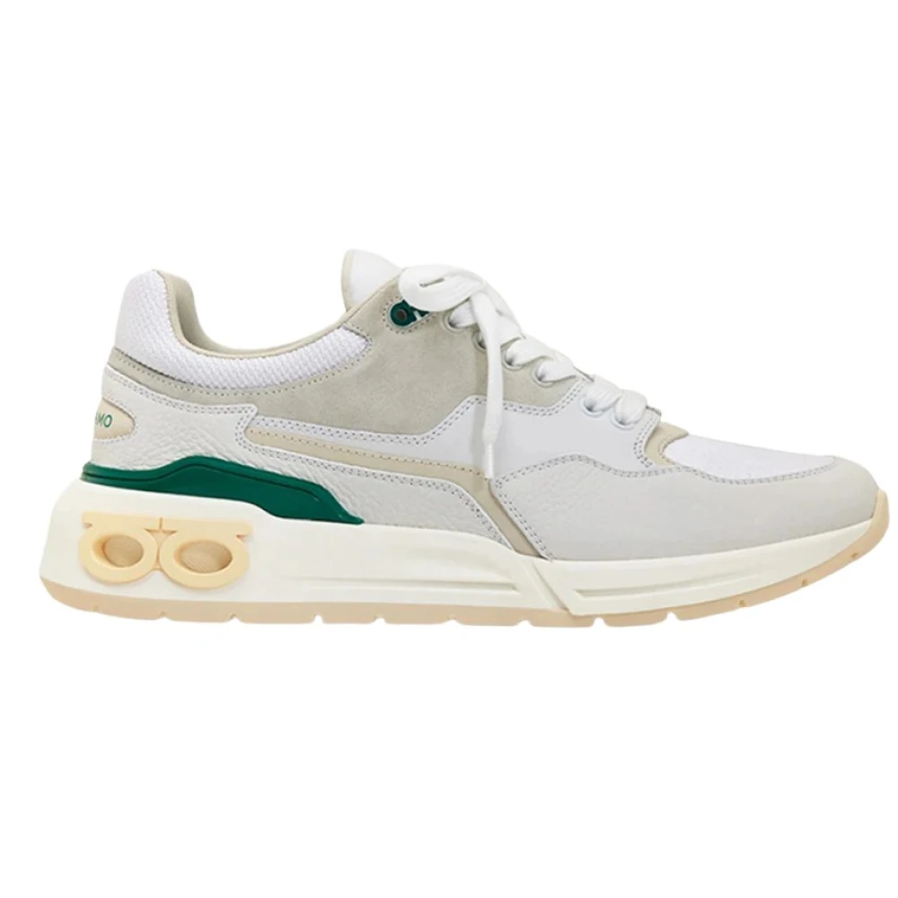 Ferragamo Cosma Lage Sneakers Heren Schoenen Wit