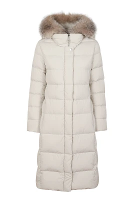 Nylon Dunjacka med Päls Huva