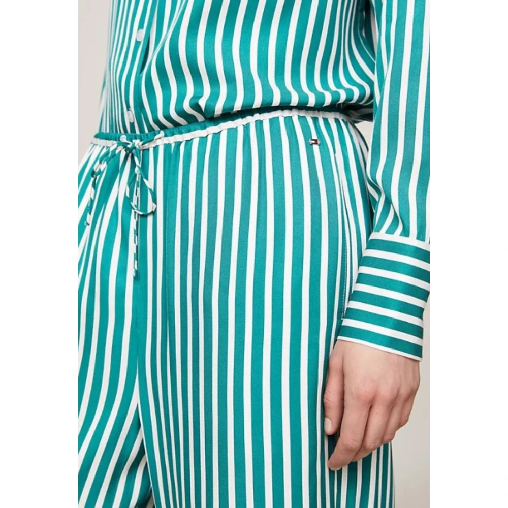 Tommy Hilfiger Gestreepte pull-on broek Green Dames