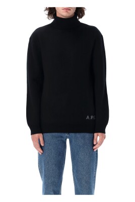 pull-noir-walter-a-col-montant
