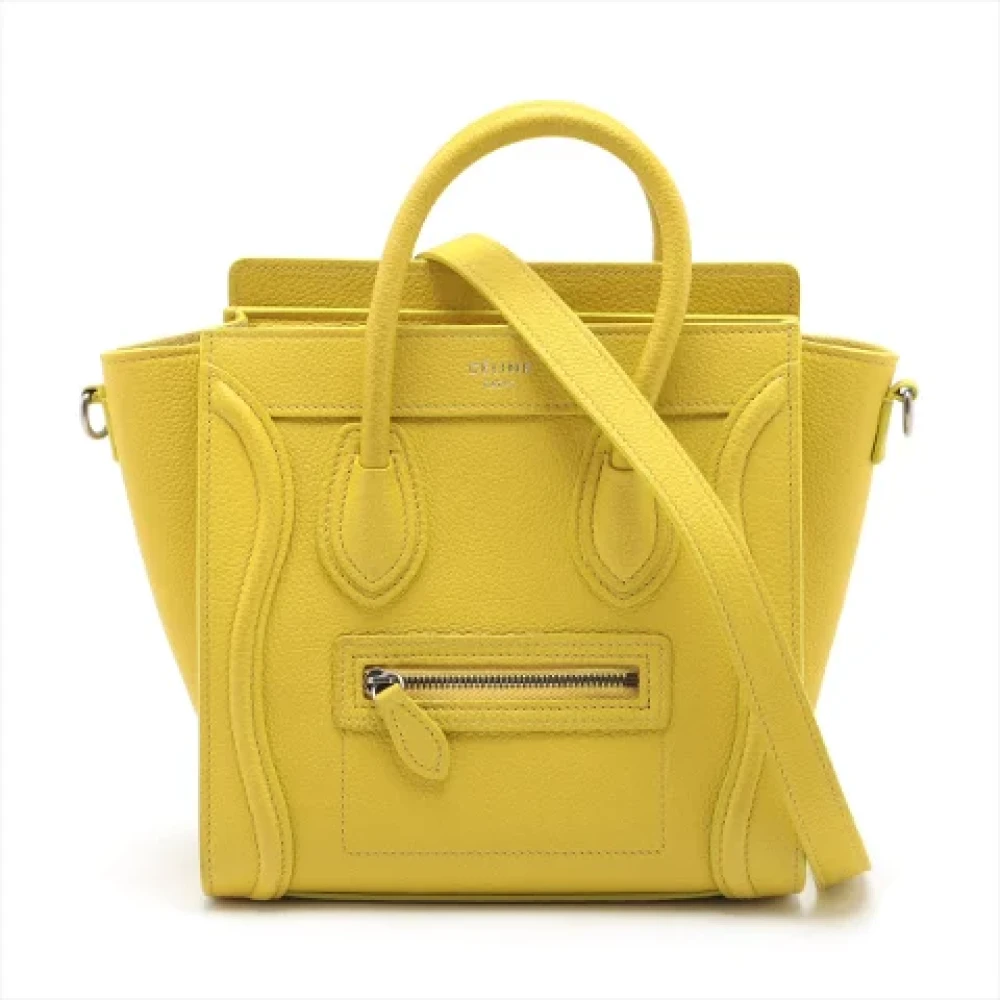 Celine Vintage Pre-owned Leather celine-bags Yellow Dames