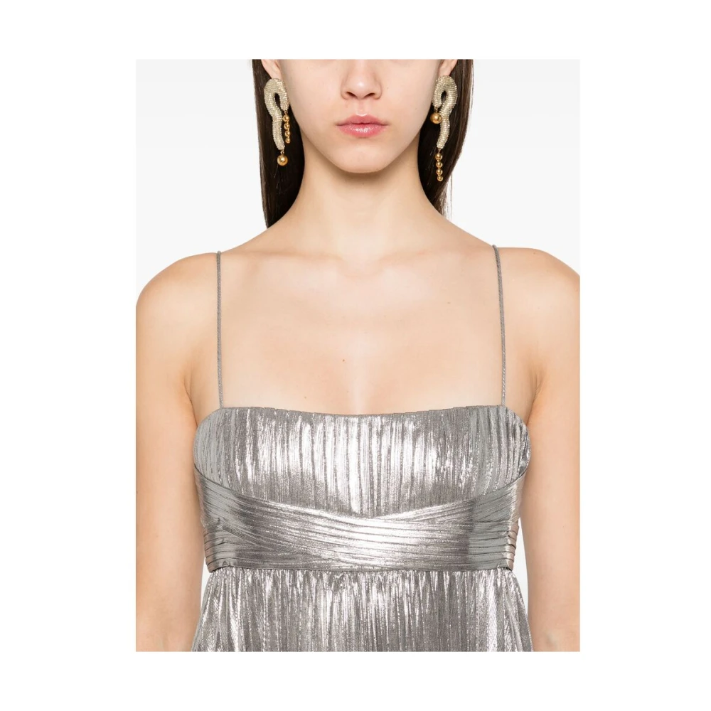Retrofête Zilver-tone Kruisband Jurk Gray Dames