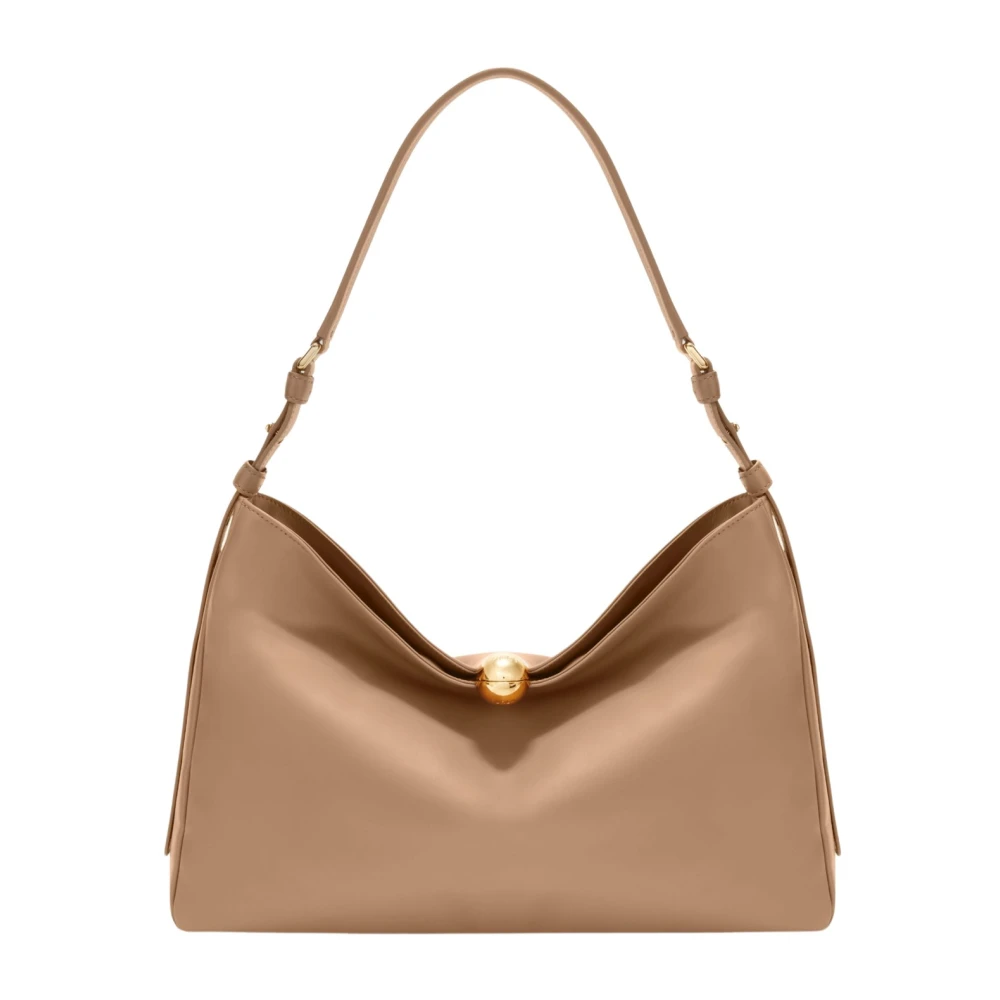 Furla Zachte Leren Schoudertas in Woestijn Brown Dames