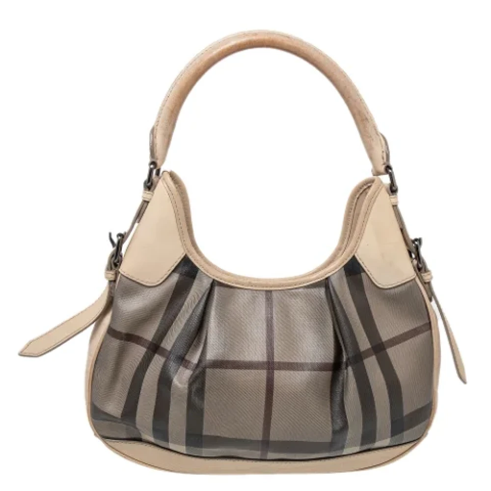 Burberry Vintage Pre-owned Leather handbags Beige Dames