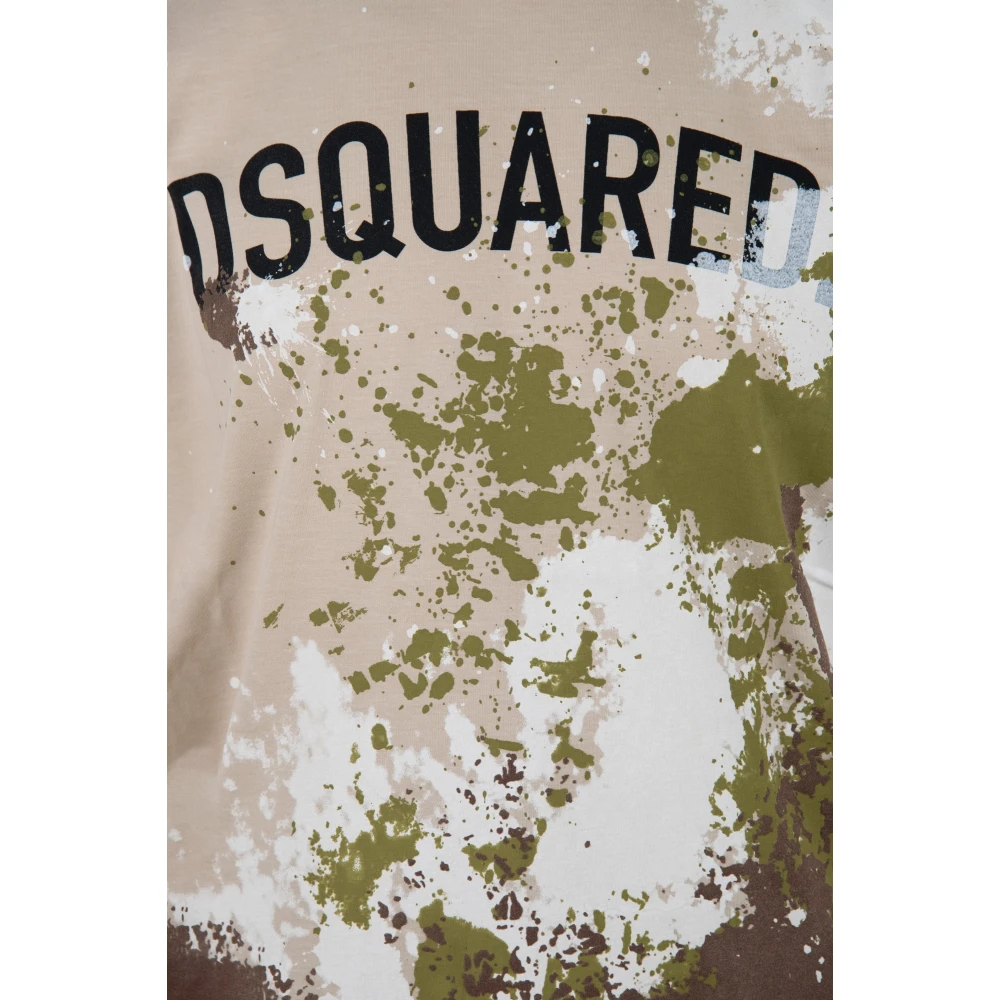 Dsquared2 Heren T-shirt met logo print Multicolor Heren
