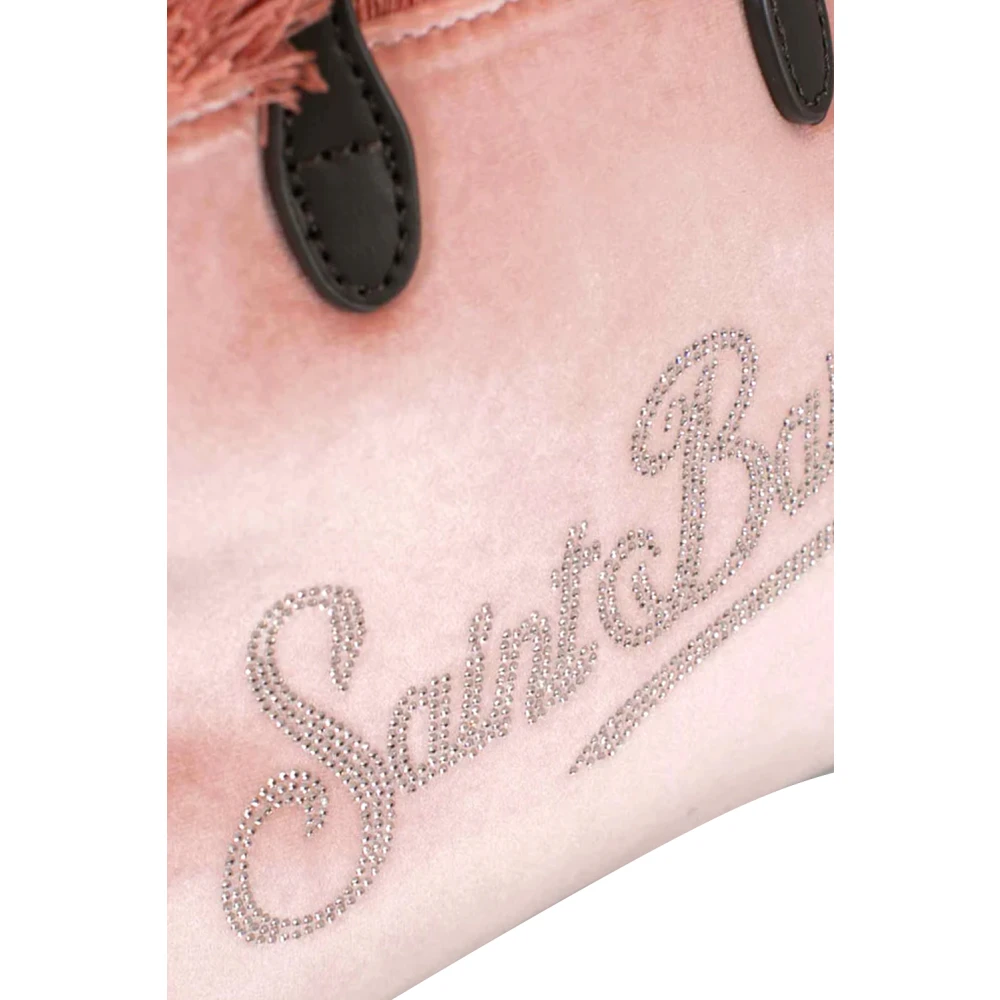 MC2 Saint Barth Fringe tas met geborduurd logo Pink Dames