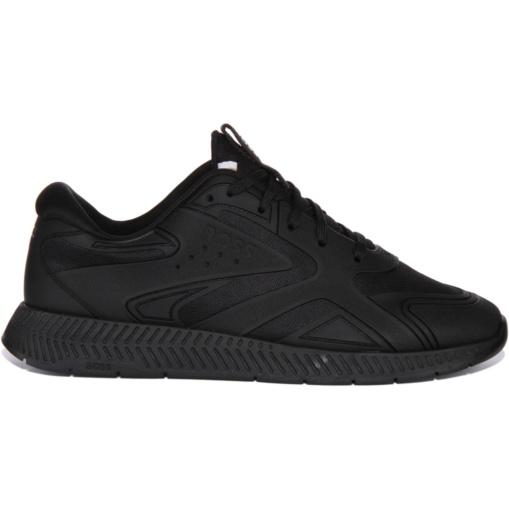 Hugo Men's Black Titanium Sporty Lace-Up Trainers