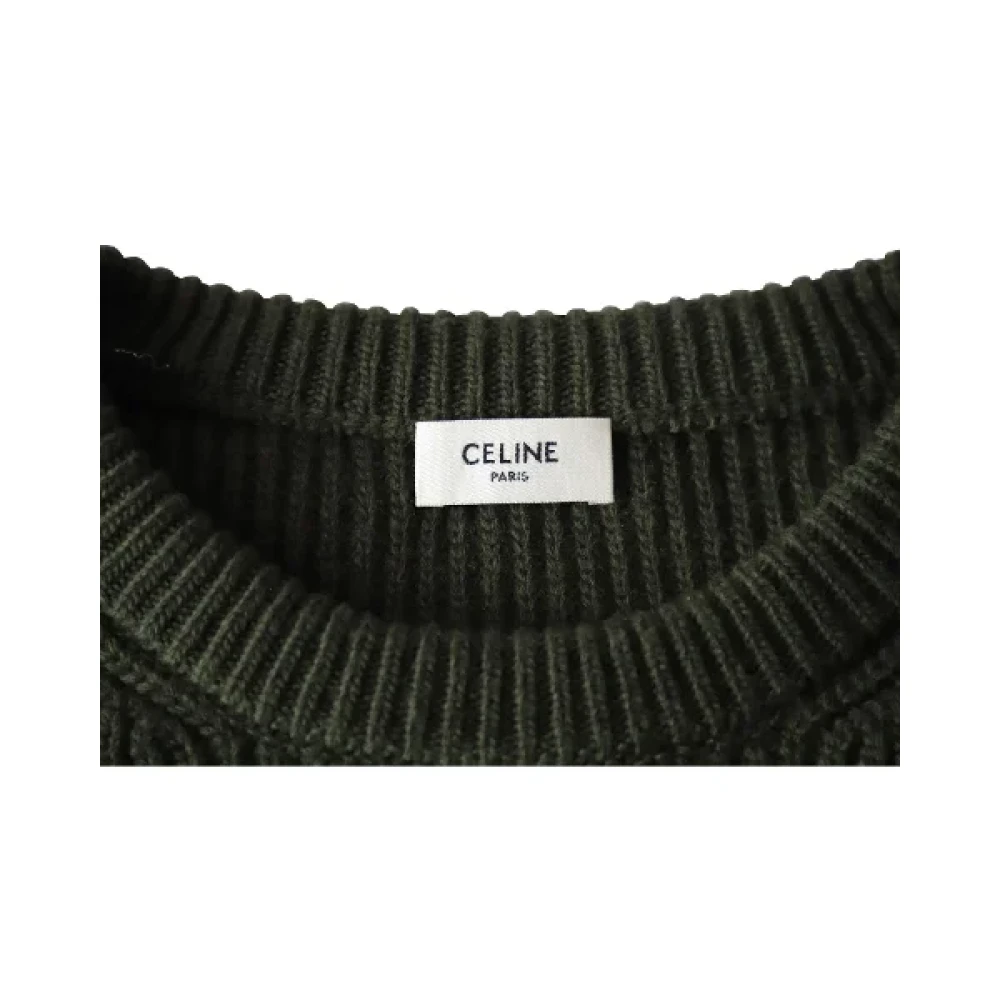 Celine Vintage Pre-owned Wool tops Green Heren