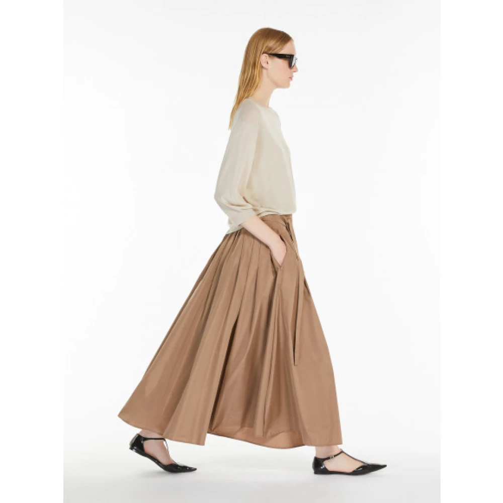 Max Mara Puur wol ronde hals trui Beige Dames