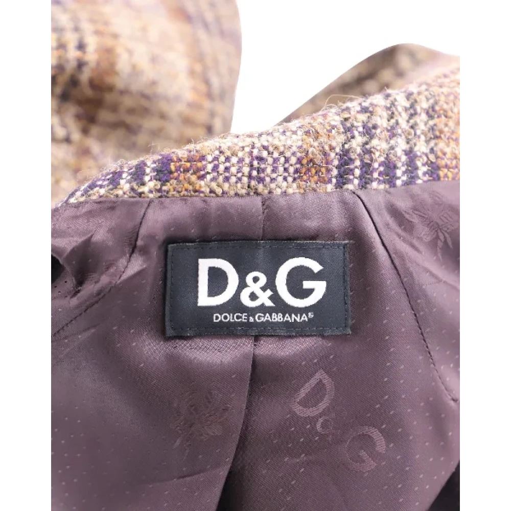 Dolce & Gabbana Pre-owned Wool outerwear Brown Dames