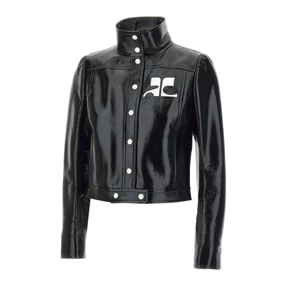 Courrèges Women's Black Reedition Vinyl Jacket
