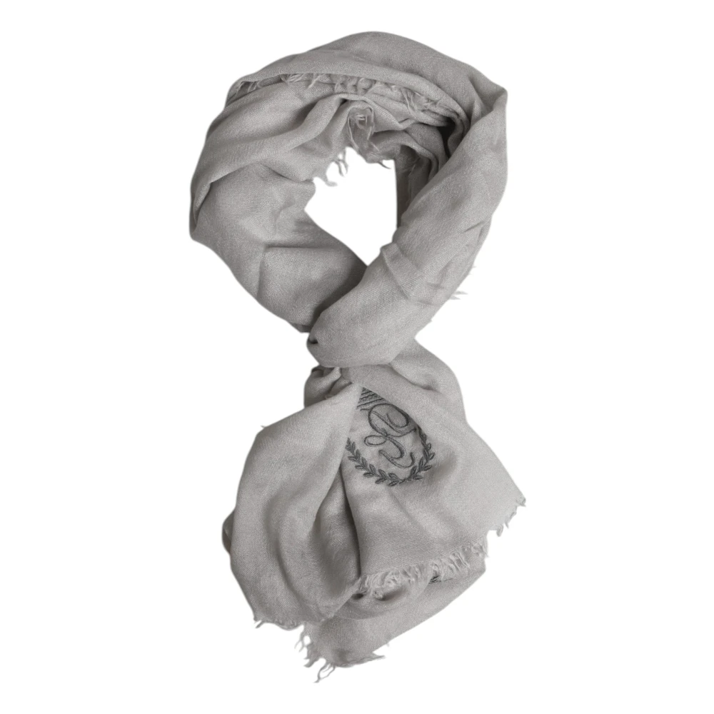 Dolce & Gabbana Unisex Gray Dg Crown Neck Warmer Scarf