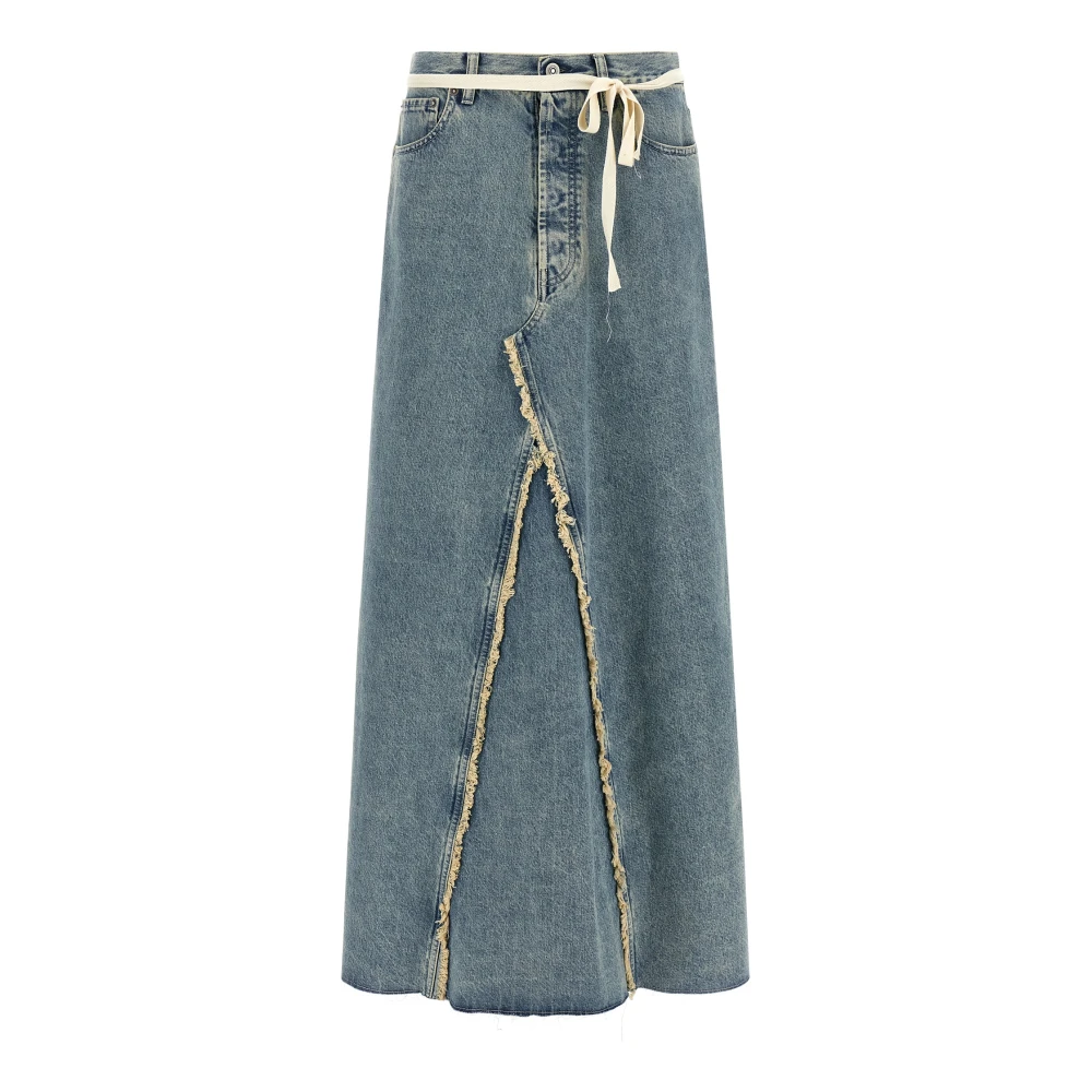 Maison Margiela Women's Blue Denim Maxi Skirt - Denim Skirts - Xs - Skirts