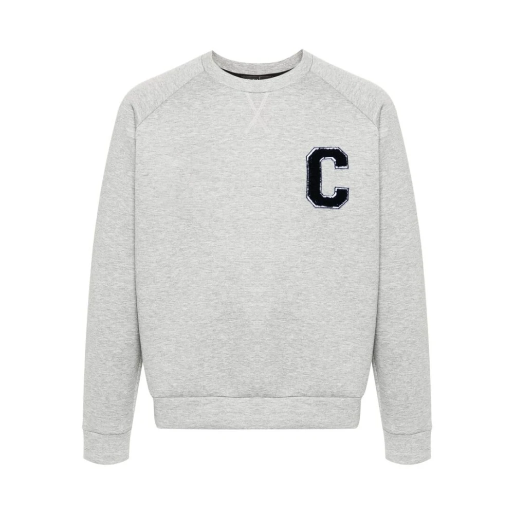 Cruna Heather Grey Crew Neck Sweater Gray, Herr