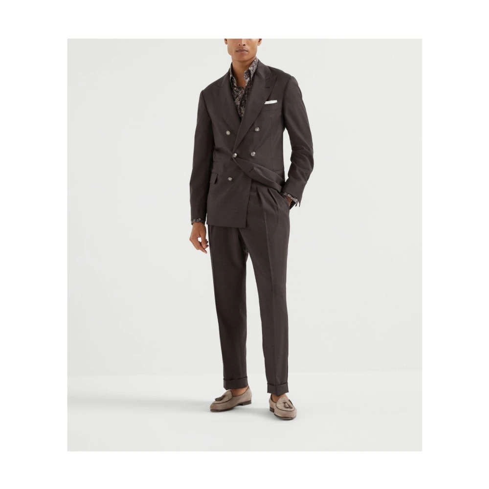 BRUNELLO CUCINELLI Antraciet Shirt voor Mannen Multicolor Heren
