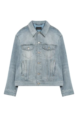 Jeansjacka med snygg design