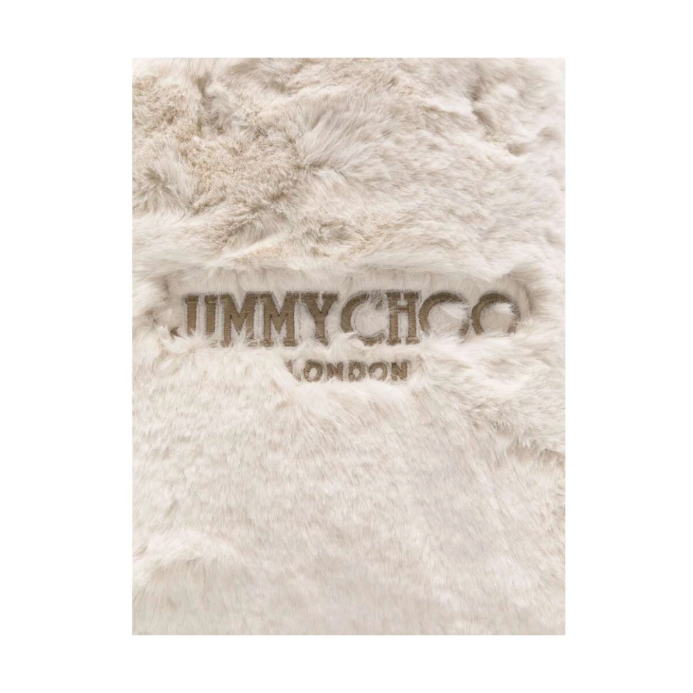 Jimmy Choo Witte Faux-Fur Leren Handtas White Dames