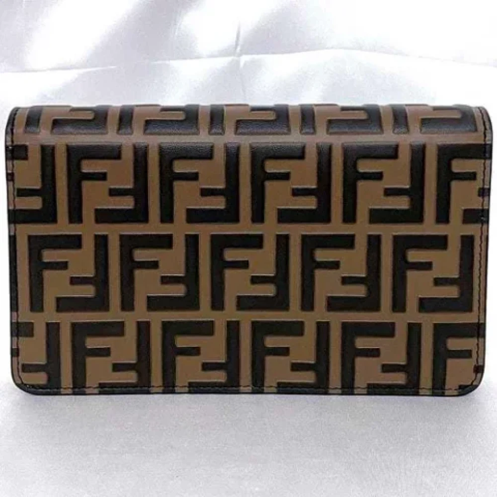 Fendi Vintage Pre-owned Leather shoulder-bags Brown Dames