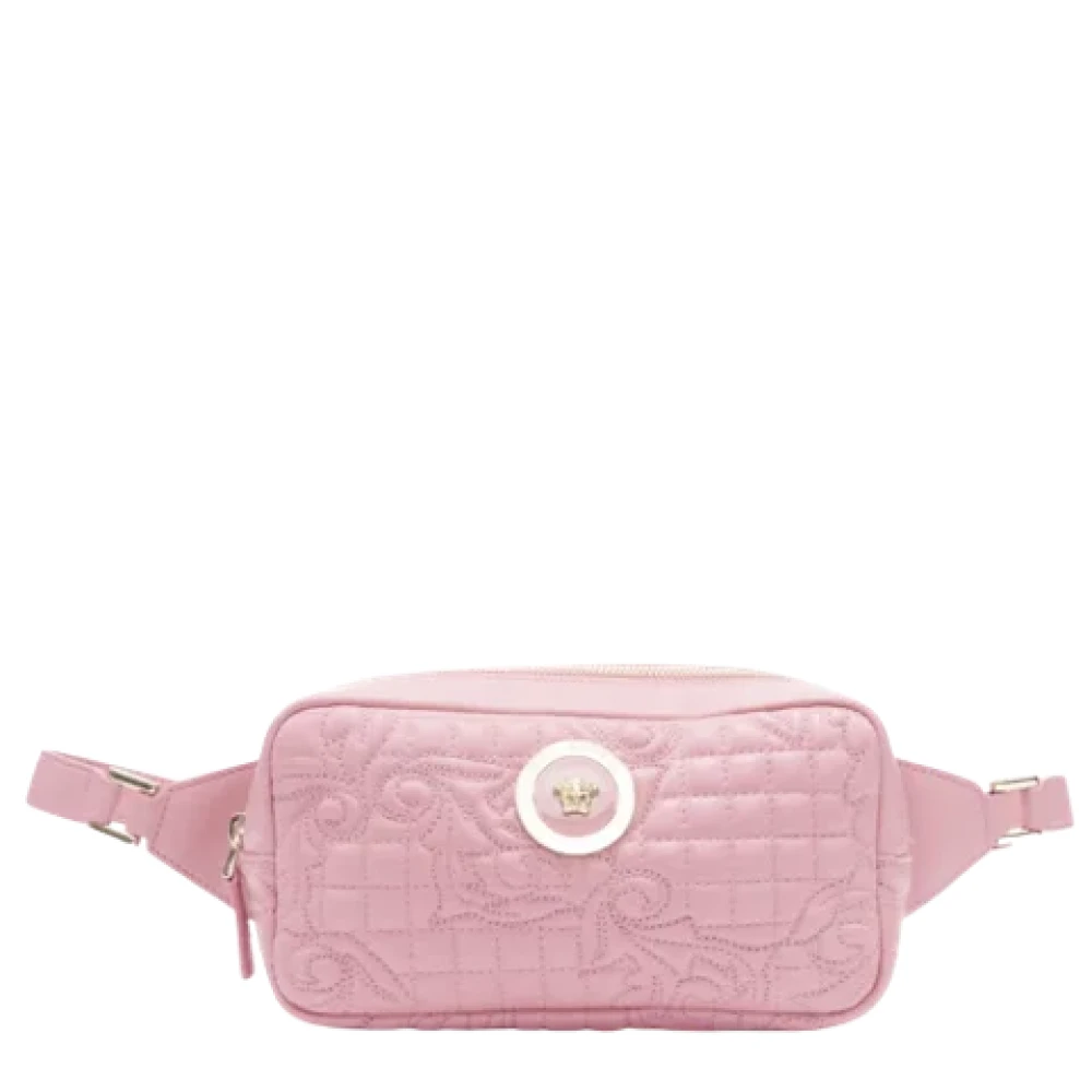 Versace Pre-owned Leather crossbody-bags Pink Dames