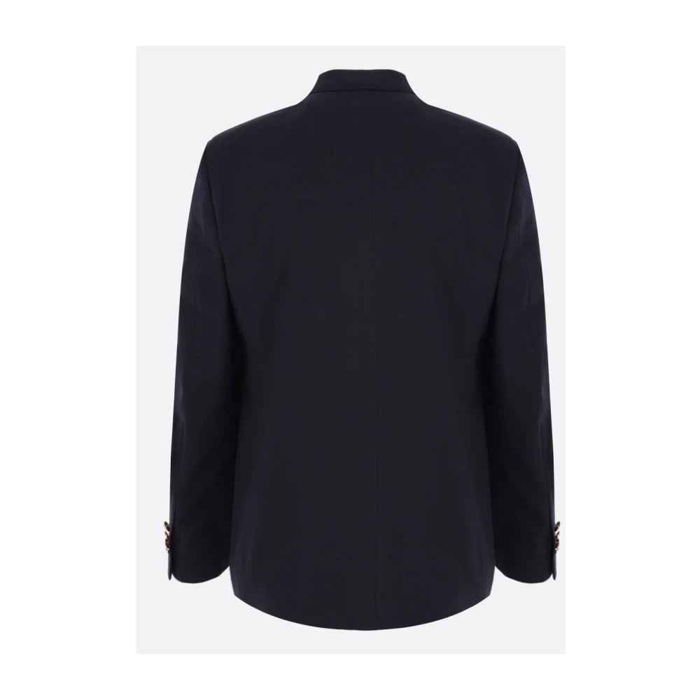 Lardini Blauw dubbelrijige wollen jas Blue Heren