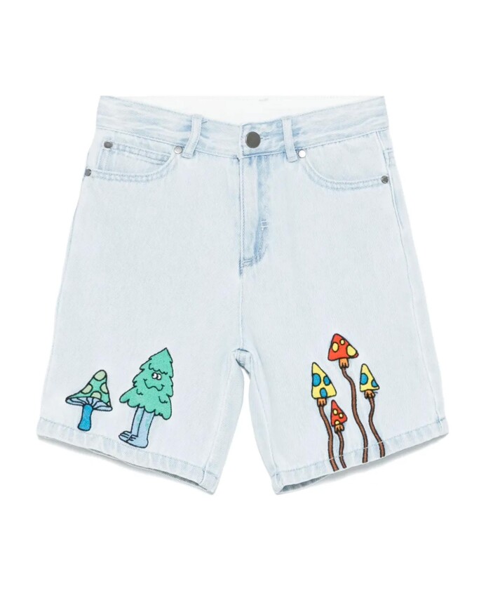 shorts-bleus-imprimes-fermeture-eclair-design-cinq-poches