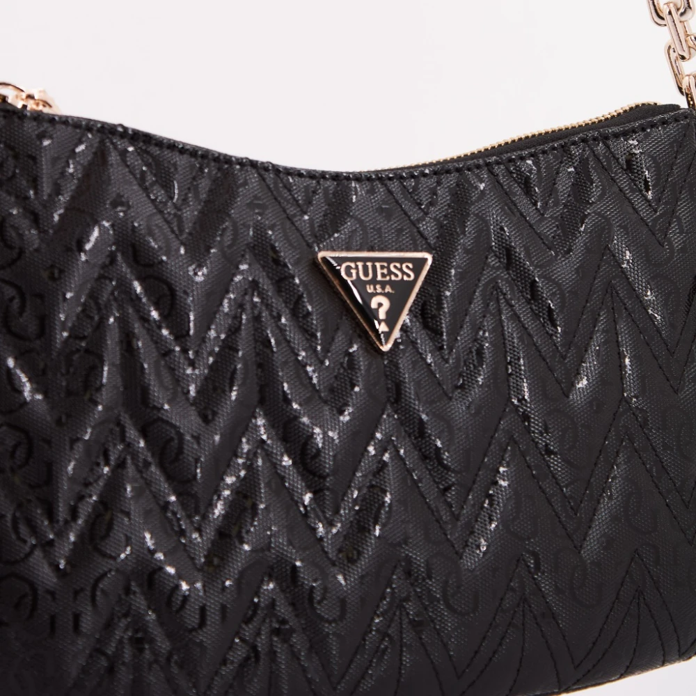 Guess Adelard Top Zip Schoudertas Black Dames