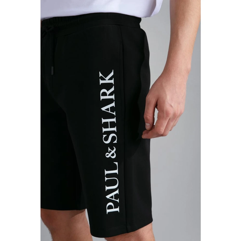 PAUL & SHARK Zwarte Katoenen Regular Fit Shorts Black Heren