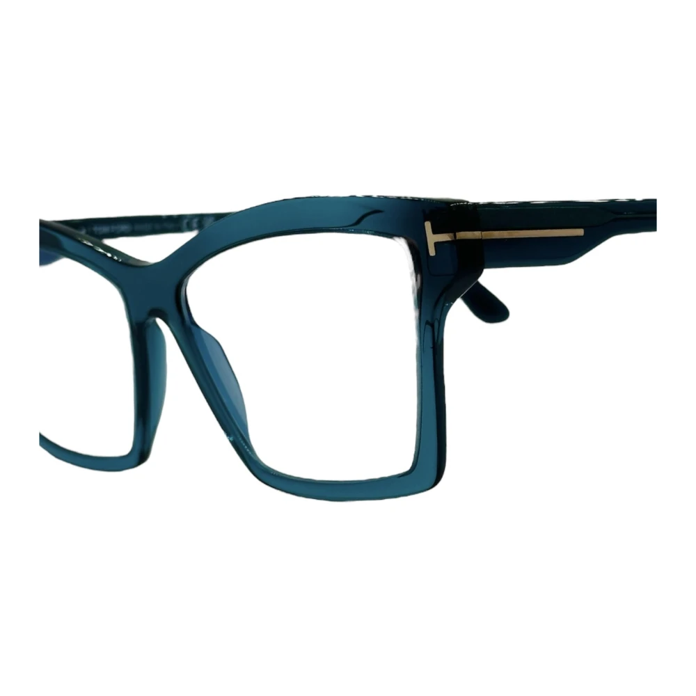 Tom Ford Hoekige Vlinder Zonnebril Aqua Transparant Blue Dames
