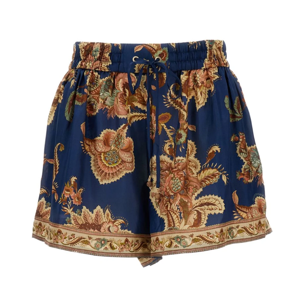 Zimmermann Women's Multicolor Short Shorts, M, Aster Relaxed Short