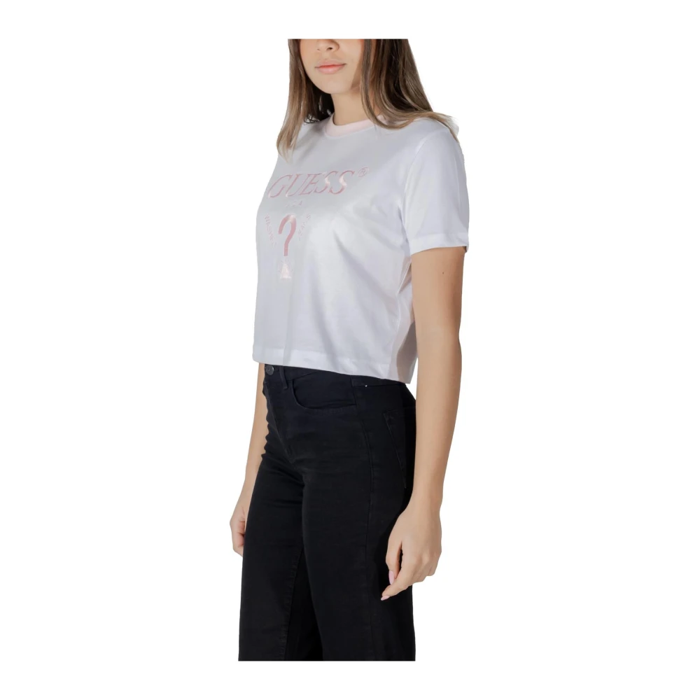 Guess Witte Bloemenprint T-shirt White Dames