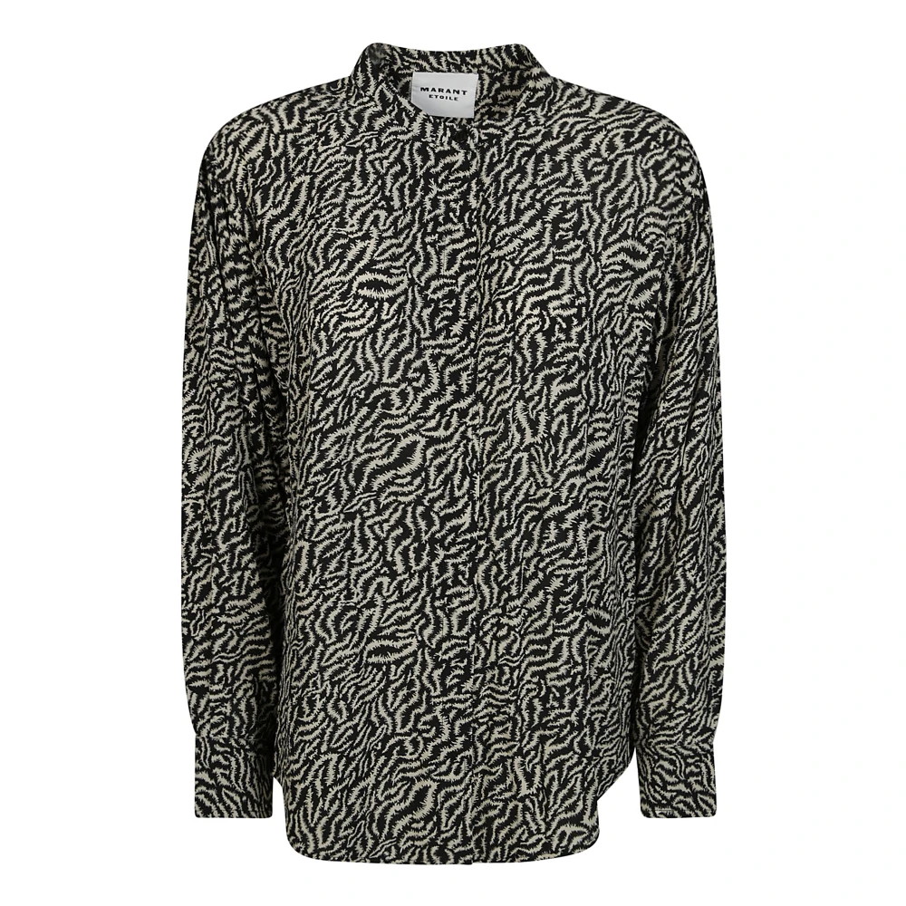 Isabel Marant Étoile Elegante bedrukte viscose overhemd Black Dames