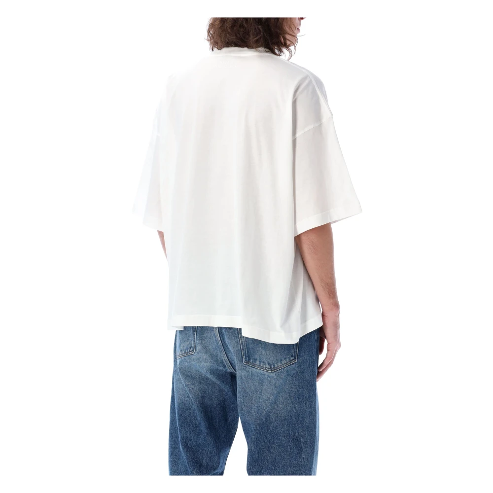Studio Nicholson Offwhite Ss25 Katoenen T-shirt White Heren