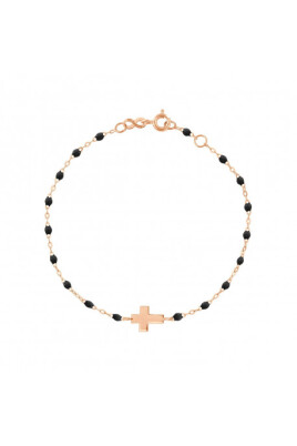 handmade-rose-gold-bracelet-with-black-resin-beads-and-cross