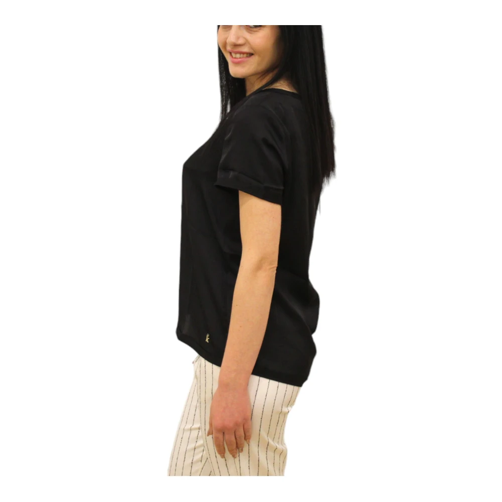 Kocca Korte Mouw Blouse Black Dames