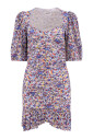 multicolour-front-draped-cotton-dress