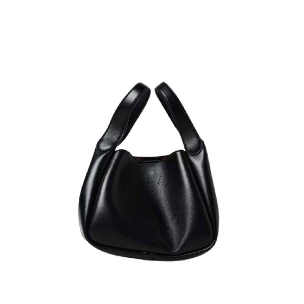 Stella Mccartney Geperforeerde Logo Crossbody Schoudertas Black Dames