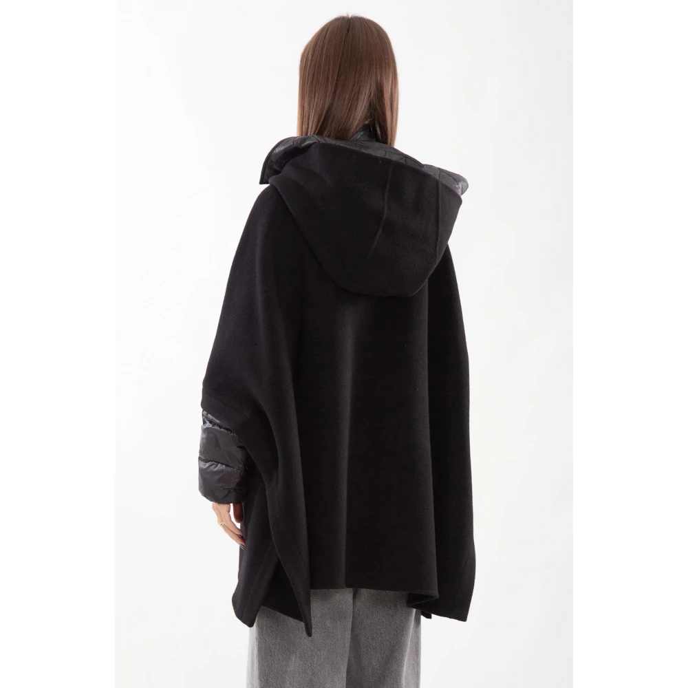 pinko Oversized Jas van Gemengde Stof Black Dames