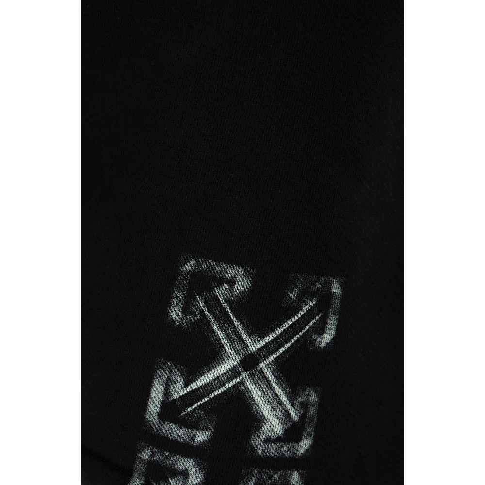 Off White Casual Denim Shorts voor Vrouwen Black Heren